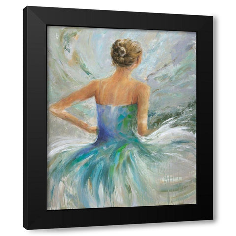 Flowing Vision II Black Modern Wood Framed Art Print by Joy, Julie