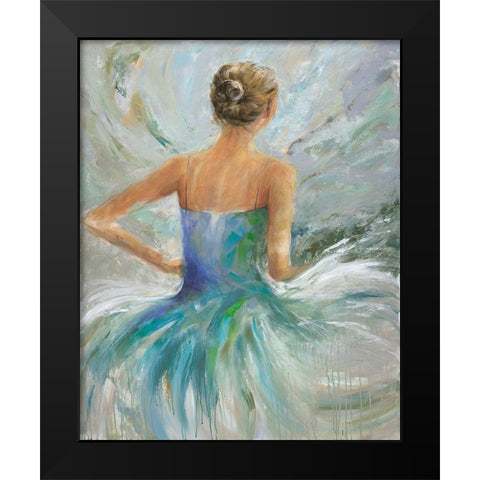 Flowing Vision II Black Modern Wood Framed Art Print by Joy, Julie