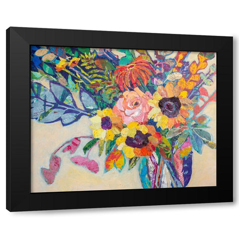 Fabulous Florals Black Modern Wood Framed Art Print with Double Matting by St. Hilaire, Elizabeth