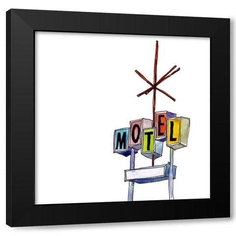 Urban Sign I Black Modern Wood Framed Art Print with Double Matting by McCreery, Paul