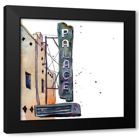 Urban Sign II Black Modern Wood Framed Art Print by McCreery, Paul