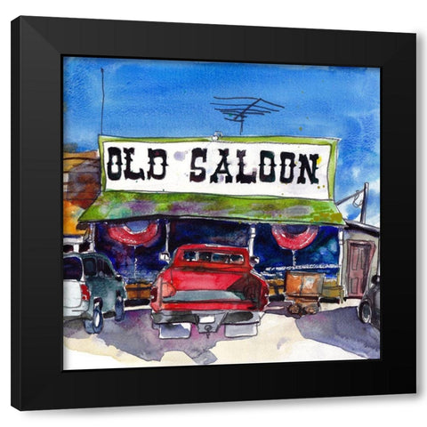 Urban Scape II Black Modern Wood Framed Art Print with Double Matting by McCreery, Paul