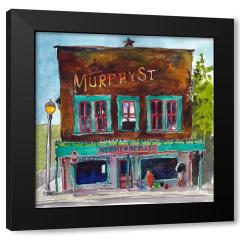 Urban Scape III Black Modern Wood Framed Art Print with Double Matting by McCreery, Paul