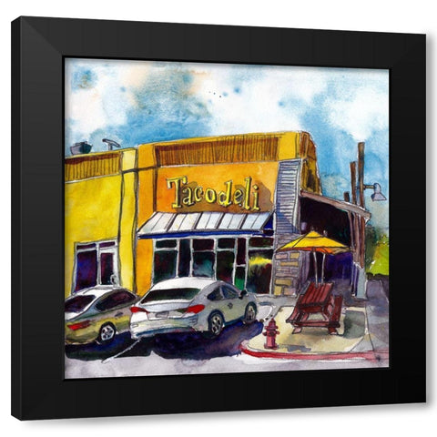 Urban Scape IV Black Modern Wood Framed Art Print by McCreery, Paul