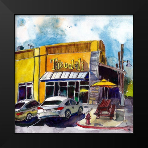 Urban Scape IV Black Modern Wood Framed Art Print by McCreery, Paul