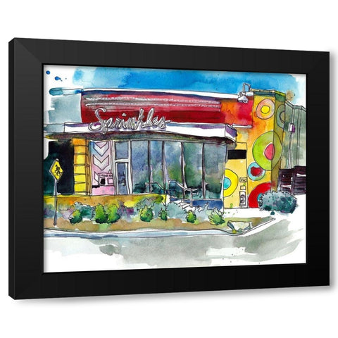 Urban Points of Interest II Black Modern Wood Framed Art Print with Double Matting by McCreery, Paul