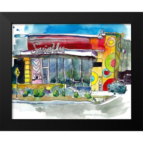 Urban Points of Interest II Black Modern Wood Framed Art Print by McCreery, Paul