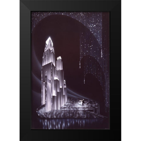 Midnight Black Modern Wood Framed Art Print by Hoppe, Robert