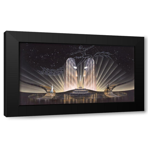 Enchanted Love Black Modern Wood Framed Art Print by Hoppe, Robert