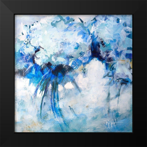 Hydrangeas on My Mind I Black Modern Wood Framed Art Print by Riger, Sue