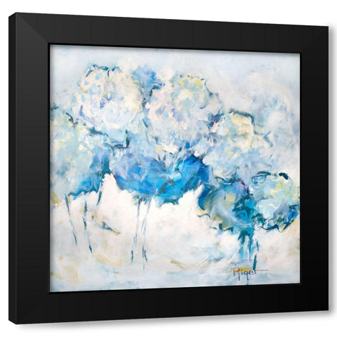 Hydrangeas on My Mind IV Black Modern Wood Framed Art Print with Double Matting by Riger, Sue
