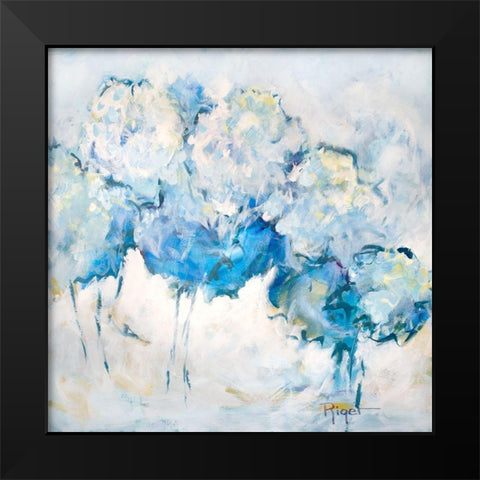 Hydrangeas on My Mind IV Black Modern Wood Framed Art Print by Riger, Sue