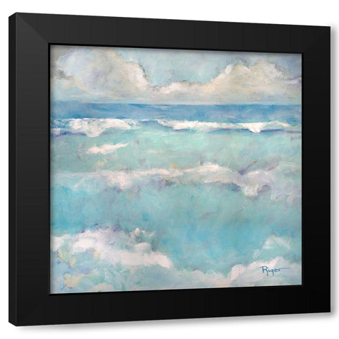 A Day at the Beach I Black Modern Wood Framed Art Print with Double Matting by Riger, Sue