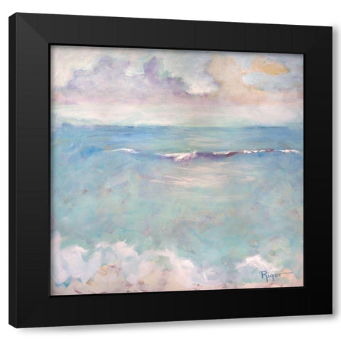 A Day at the Beach III Black Modern Wood Framed Art Print with Double Matting by Riger, Sue