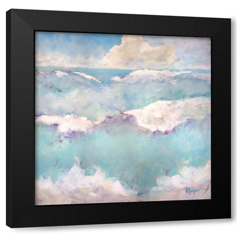 A Day at the Beach IV Black Modern Wood Framed Art Print with Double Matting by Riger, Sue