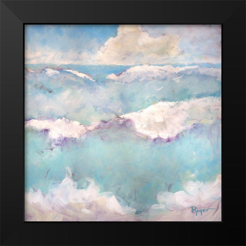 A Day at the Beach IV Black Modern Wood Framed Art Print by Riger, Sue