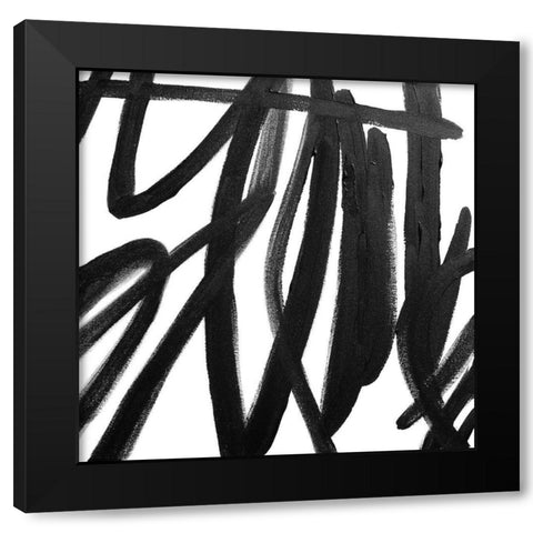 The Rush I Black Modern Wood Framed Art Print with Double Matting by Orlov, Irena