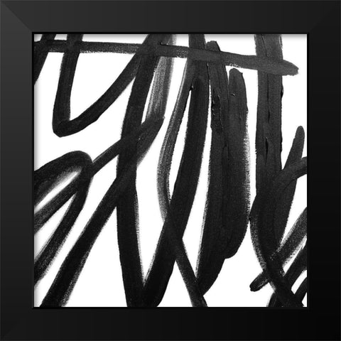 The Rush I Black Modern Wood Framed Art Print by Orlov, Irena