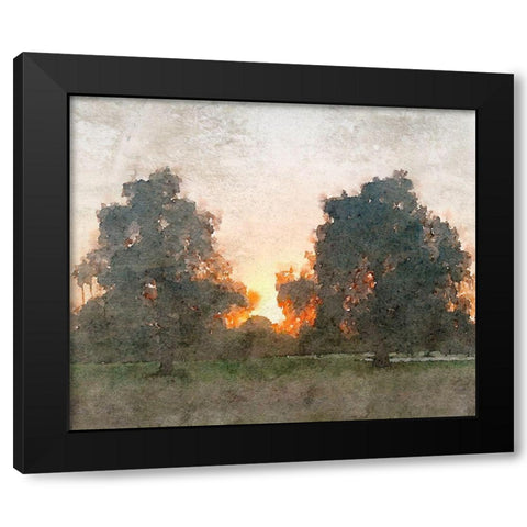 November Morning Mist II Black Modern Wood Framed Art Print by Orlov, Irena