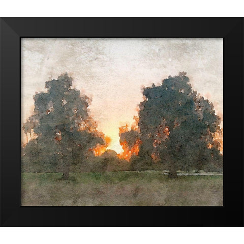 November Morning Mist II Black Modern Wood Framed Art Print by Orlov, Irena