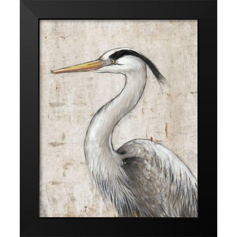 Grey Heron II Black Modern Wood Framed Art Print by OToole, Tim