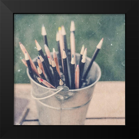 Vintage School V Black Modern Wood Framed Art Print by Brown, Thomas