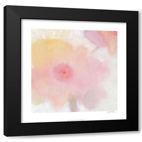 Glowing Floral I Black Modern Wood Framed Art Print with Double Matting by OToole, Tim