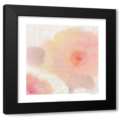 Glowing Floral II Black Modern Wood Framed Art Print with Double Matting by OToole, Tim