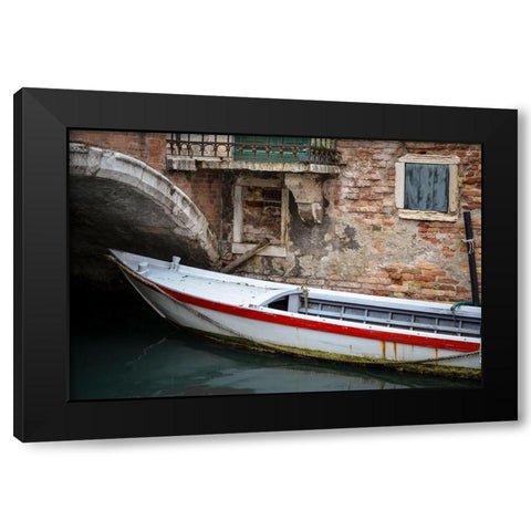 Venice Workboats III Black Modern Wood Framed Art Print by DeNardo, Laura