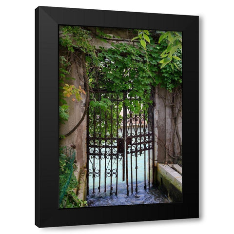 Elegant Canal Entrance Black Modern Wood Framed Art Print by DeNardo, Laura