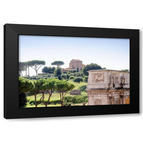 Rome Landscape II Black Modern Wood Framed Art Print with Double Matting by DeNardo, Laura