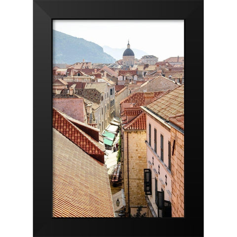 Rooftops - Dubrovnik, Croatia Black Modern Wood Framed Art Print by DeNardo, Laura
