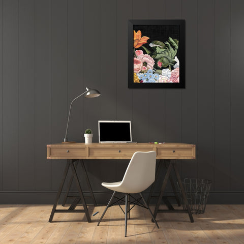 Baroque Grid II Black Modern Wood Framed Art Print by McCavitt, Naomi