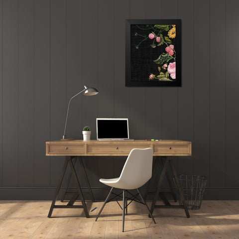 Baroque Grid V Black Modern Wood Framed Art Print by McCavitt, Naomi