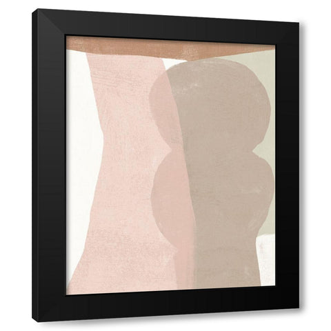 Symphonic Shapes II Black Modern Wood Framed Art Print with Double Matting by Vess, June Erica