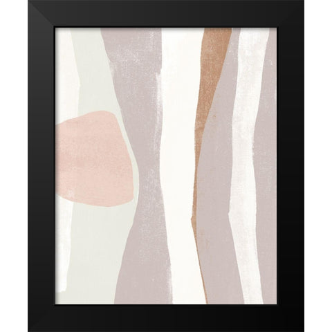 Symphonic Shapes VIII Black Modern Wood Framed Art Print by Vess, June Erica