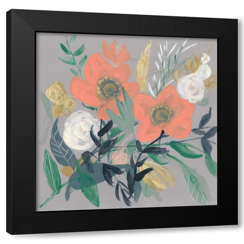 Anemone Jumble I Black Modern Wood Framed Art Print by Goldberger, Jennifer