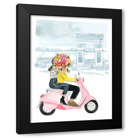 Paris in Love I Black Modern Wood Framed Art Print by Popp, Grace