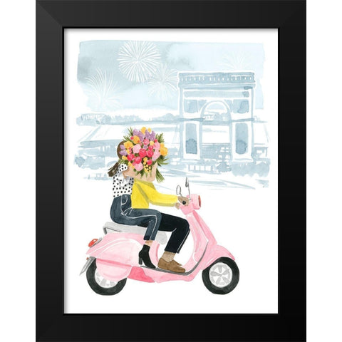 Paris in Love I Black Modern Wood Framed Art Print by Popp, Grace