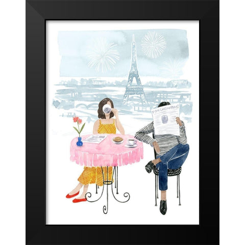 Paris in Love II Black Modern Wood Framed Art Print by Popp, Grace