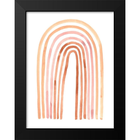 Terre Cotta Rainbow I Black Modern Wood Framed Art Print by Scarvey, Emma