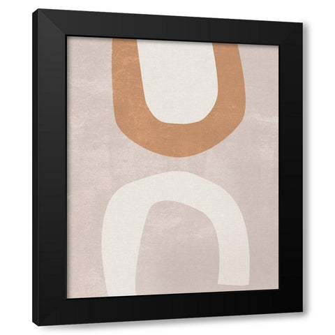 Sun Temple IV Black Modern Wood Framed Art Print with Double Matting by Wang, Melissa