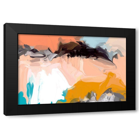 Playful Movement I Black Modern Wood Framed Art Print with Double Matting by Orlov, Irena
