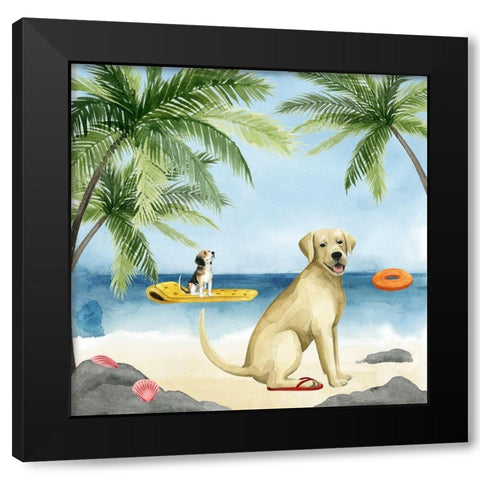 Dogs on Deck II Black Modern Wood Framed Art Print with Double Matting by Popp, Grace