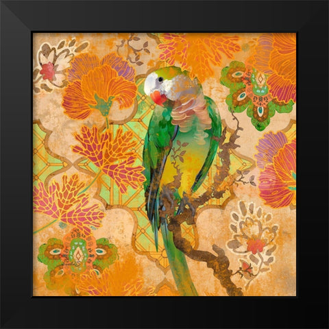 Animal Utopia II Black Modern Wood Framed Art Print by Evelia Designs