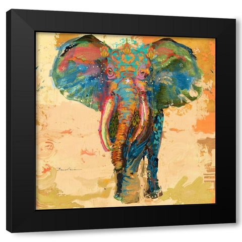 Animal Utopia III Black Modern Wood Framed Art Print with Double Matting by Evelia Designs