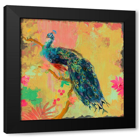 Animal Utopia IV Black Modern Wood Framed Art Print with Double Matting by Evelia Designs