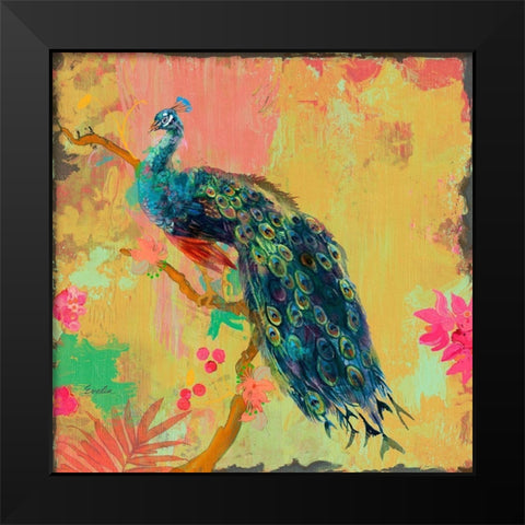 Animal Utopia IV Black Modern Wood Framed Art Print by Evelia Designs