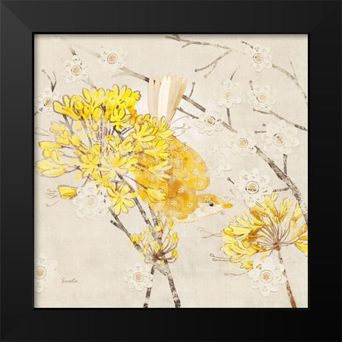Avian Dreams I Black Modern Wood Framed Art Print by Evelia Designs