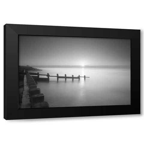 Morning Tranquility Black Modern Wood Framed Art Print with Double Matting by Dautlich, Nick